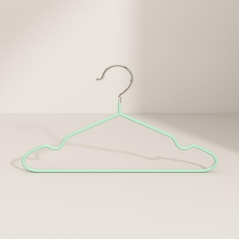 Langlebiger Anti-Rutsch-Kleiderbügel für Erwachsene & Kinder, Dicke Kunststoffbeschichtung, Einfaches Design, Ganzjahresnutzung