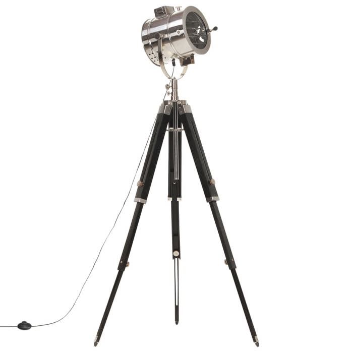 VidaXL Tripod Floor Lamp Standing Lamp Pedestal Lamp Adjustable Height Living Room Home Interior 165 Cm Mango Wood 286111