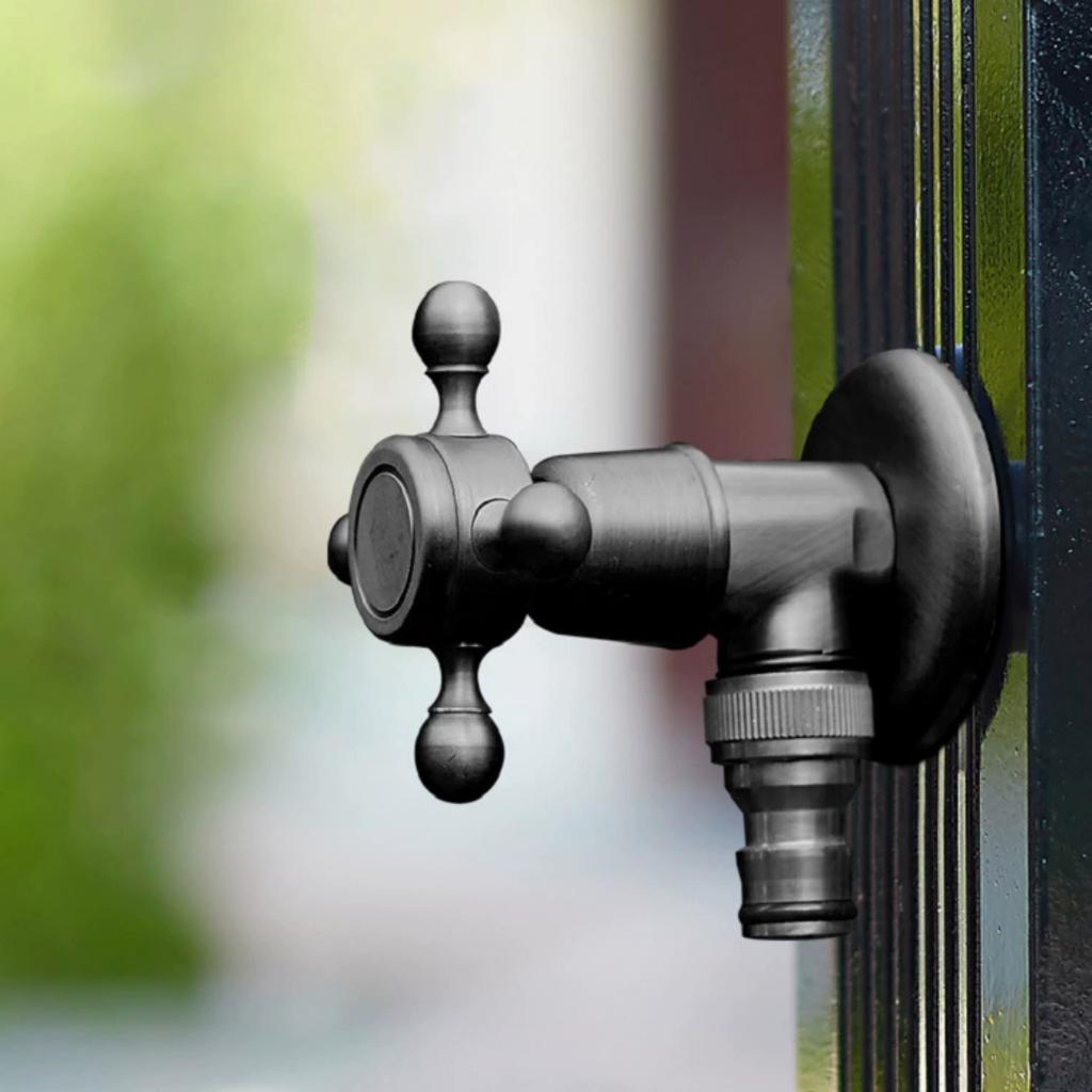 Black Washing Machine Faucet Brass Bibcock Faucet Garden Faucet Outdoor Faucet Bathroom Mop Sink Faucets  Water Taps Garden