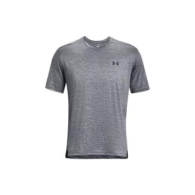 Solid Color Crew Neck Pullover Logo Print Short Sleeve T-Shirt Men T-Shirts Asphalt-Gray 1376791-012