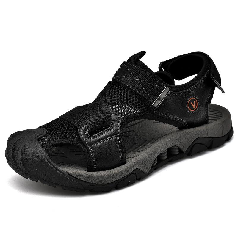 Summer Men's Sandals Leather Men's Casual Shoes Outdoor Men Leather Sandals for Men Beach Shoes Roman Men's Shoes