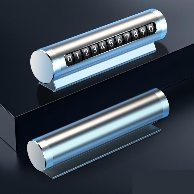 

Металлическая автомобильная временная парковочная карта, универсальная вращающаяся номерная табличка для телефона, алюминиевые наклейки, парковочная остановка в автостайлинге 1PC