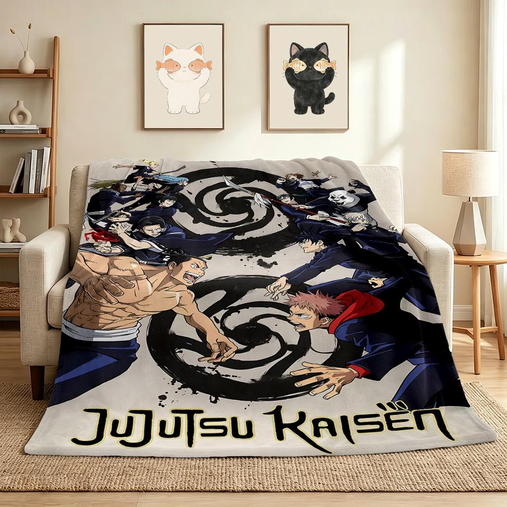 Jujutsu Battle Flannel Blanket Throw Blanket Soft Warm Sofa Bed Camping Car home Decor Unique Christmas Gift C930669