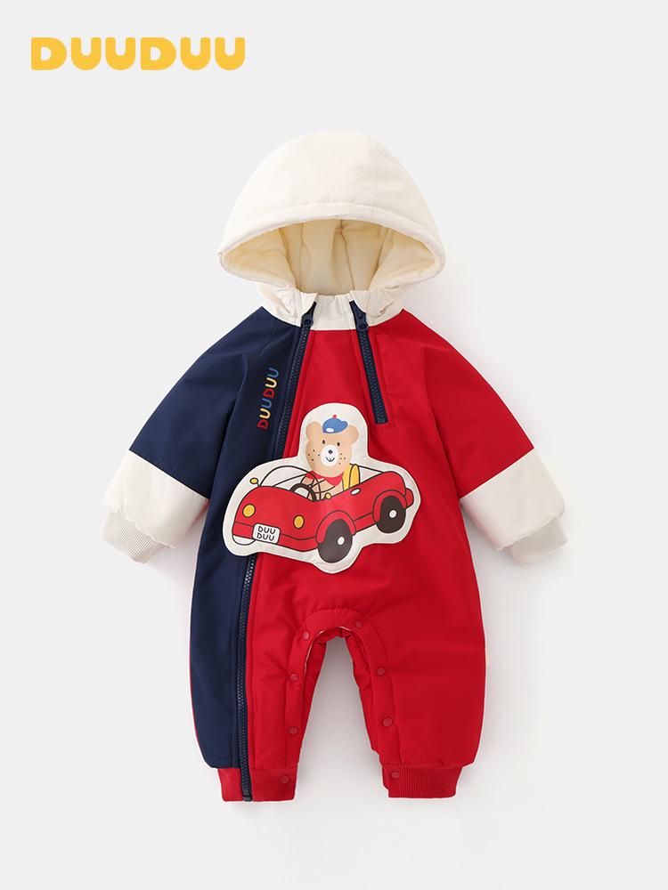 DUUDUU Winter Thickened Newborn Bodysuit: 5-Piece New Year Jumpsuit Set