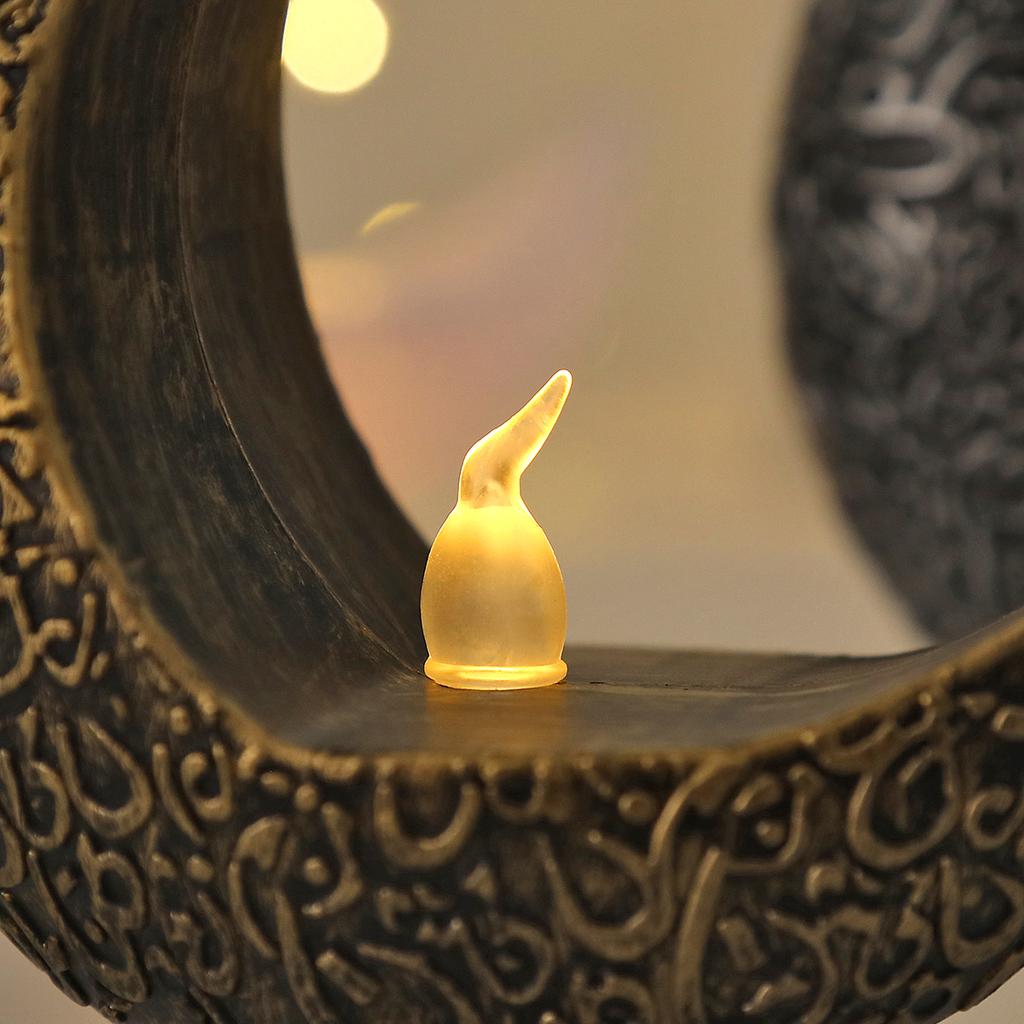 LED Moon Star Candlestick Ramadan Home Decor Candle Light Islamic Muslim Festival Party Decoration Eid Supplies 2026