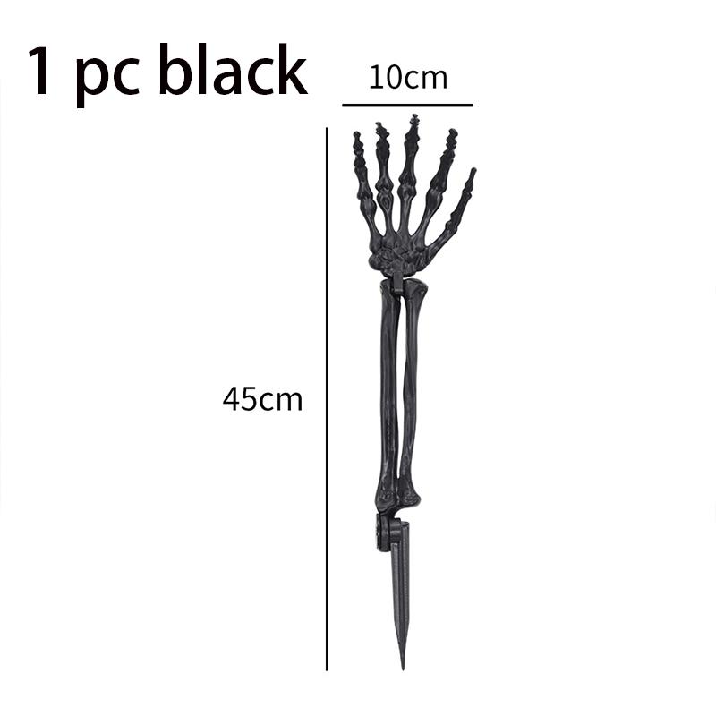 

Halloween Realistic Skull Skeleton Head Human Hand Arms for Halloween Party Home Garden Lawn Decor Haunted House Horror Props