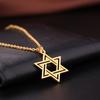 Trendy Vintage Hollow Out Star of David Pendant Necklace Youth Jewelry