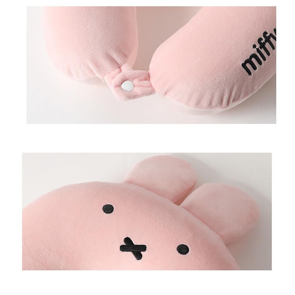 Cute Miffy Kawaii Cervical Pillow Memory Cotton Neck Pillow Cartoon Rabbit U-shaped Pillow Office Nap Travel Pillows Girl Gift