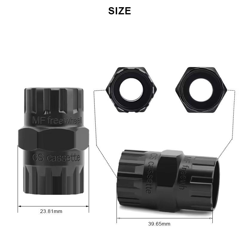 Kit de Ferramenta de Remoção de Roda Livre de Bicicleta Ferramenta Soquete de Roda Livre de Bicicleta Aço de Alta Resistência Corrente Chicote Cassete Removedor de Roda Dentada MTB