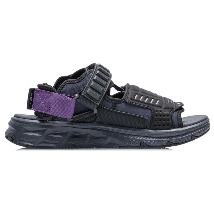 Li Ning Beach Sandals Men's Black Gray AGUR013-1