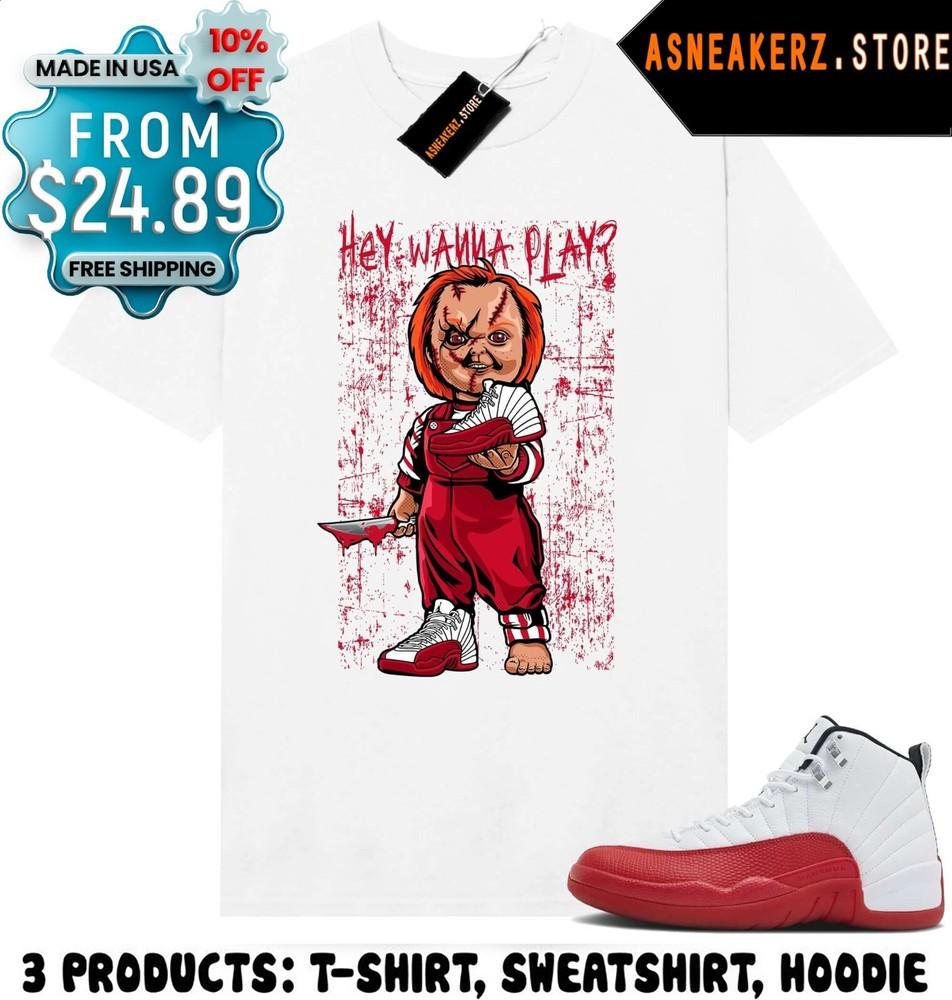 Tee Shirt Matching AJ 12 Cherry To Match Sneaker Sneakerhead Chucky T-Shirt Unisex T-Shirt M