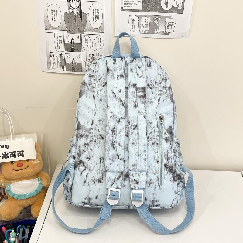Schoolbag Japanese tie-dye campus backpack 1011 computer bag college student backpack fashion trend simple student schoolbag