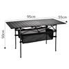 YURAGI Outdoor Table Camping Table Available in 3 Sizes Aluminum Table Picnic Table Ultra Lightweight Foldable Easy to Assemble Storage Bag Included