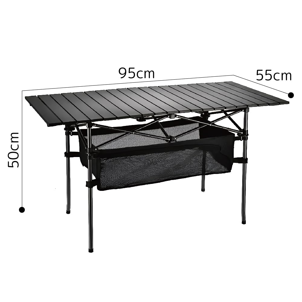 YURAGI Outdoor Table Camping Table Available in 3 Sizes Aluminum Table Picnic Table Ultra Lightweight Foldable Easy to Assemble Storage Bag Included