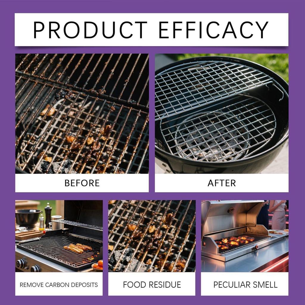 Grill Cleaner Spray 120ml Outdoor Grills Stove Top Cleaner Spray Oven Cleanser Heavy Duty Degreasing Spray for Baking Tray Dish