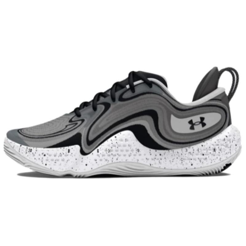 

Under Armour UA Spawn 6 Slip Resistant Abrasion Resistant Low top Basketball Shoes Unisex Black Gray Sneakers 3027263-102 43 черный серый