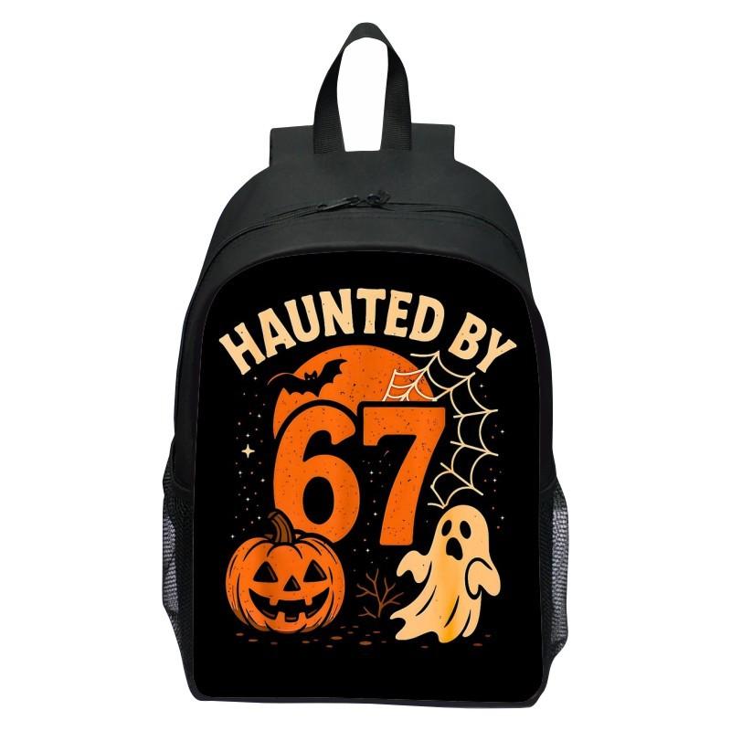 New Printed 67six Seven Backpack for Elementary School Students, Casual Cartoon Lightweight Backpack for 12th Grade