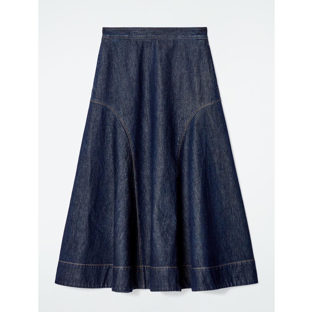 

Женская джинсовая юбка А-силуэта с высокой талией на раннюю весну 32 индиго