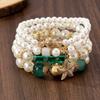 4pcs/set Ethnic Style Simulated Pearl Bracelets Multilayer Hand Chain  Summer Accessories
