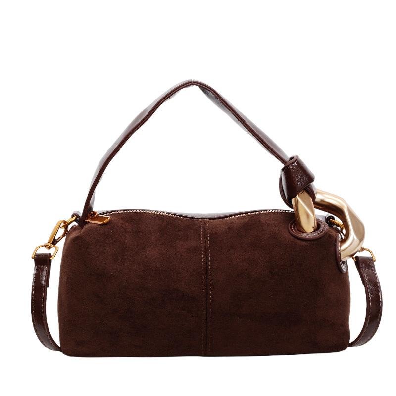 Women Small Soft Faux Suede Pillow Handbag 2026 Winter Simple Simple Short Handle Crossbody Bag for Female Fashiable Urban