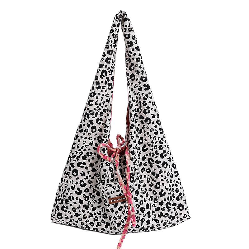 Big bag women's new trendy fashion leopard print shoulder bag large capacity tote bag class commuter bag