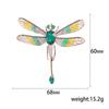 Blucome New Diamond-encrusted Dragonfly Brooch Female European Fashion All-match Alloy Dripping Oil Insect Brooch