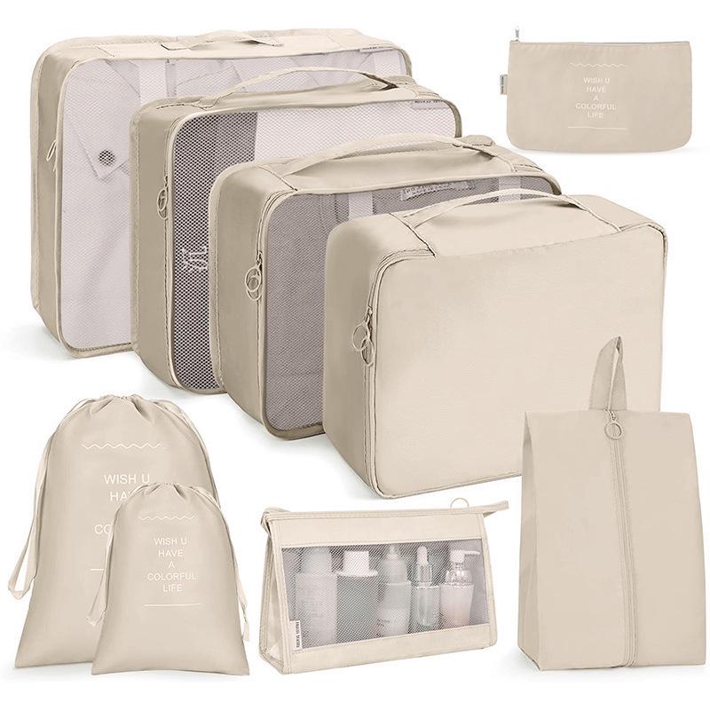 Travel Organizer Bag Set: 8-Piece Portable Suitcase Storage & Clothes Pouches - Large Capacity, Classified Organizers