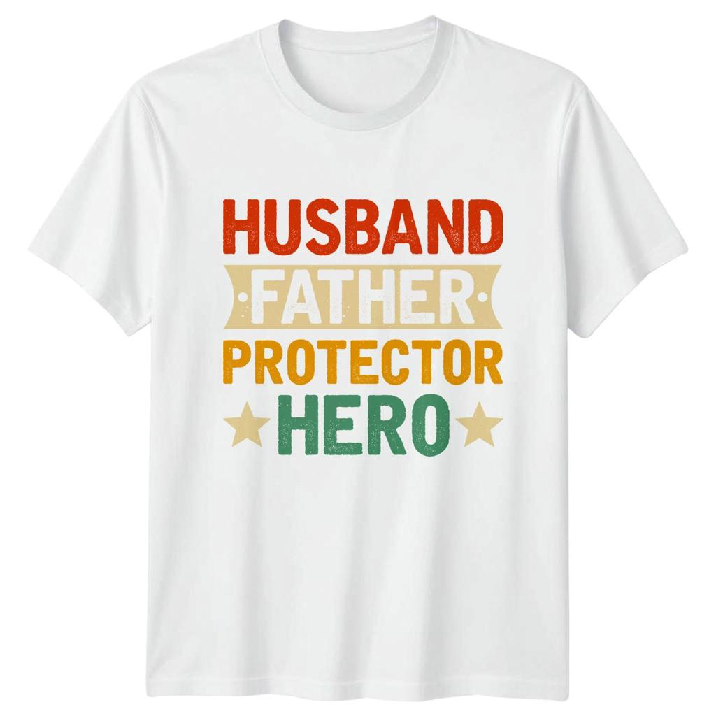 Husband Father Protector Hero Unisexs TShirt Family Fathers Day Gift For Him