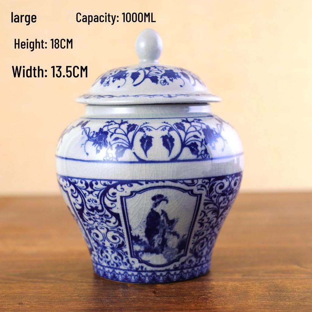 Retro Ceramic Tea Storage Cans - Moisture-Proof, Sealed, Small Clay Containers