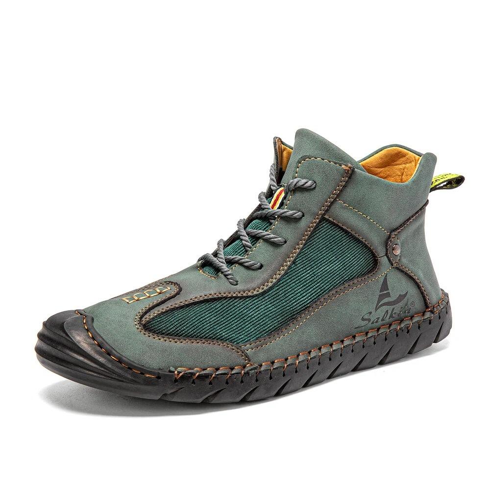 

2025 Winter High Top Martin Boots Men s Baotou Handmade Men s Boots Outdoor Casual Large Size Casual Men s Shoes 39 зелёный