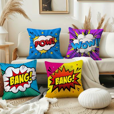 Art Pop BANG WOW BOOM POW poszewka na poduszkę Dekoracja Pokój Dom Sofa salon Biuro Samochód Nordycka Prostota