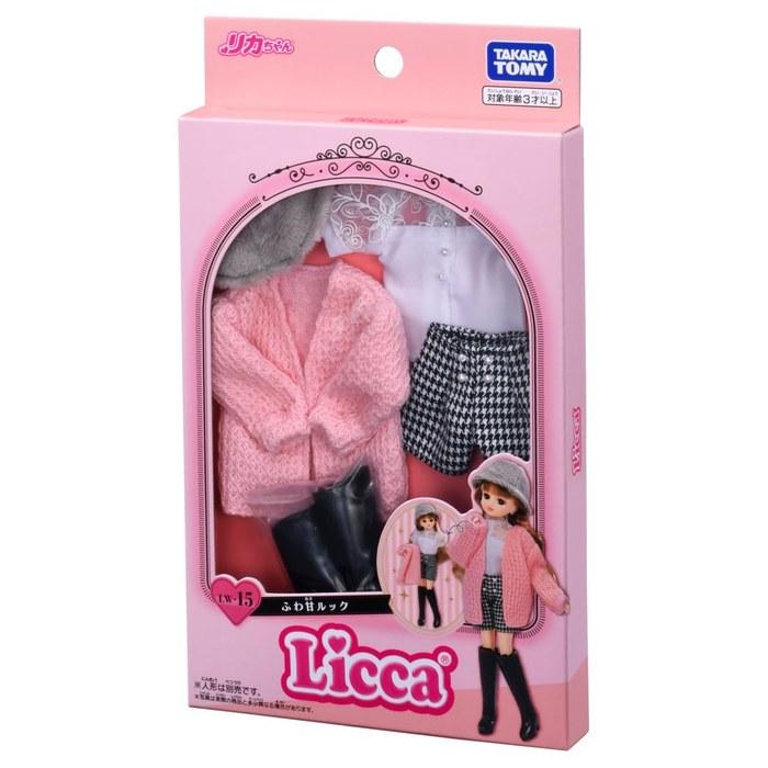 Takara Tomy Licca Dress LW-15 Fuwaaman Look Outfit, Doll Play, 3+ Years, Pink