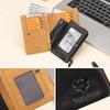 Humerpaul Ladies Wallet First Layer Cowhide Wallet Multi-card Slot Coin Purse with Photo Window Card Holder