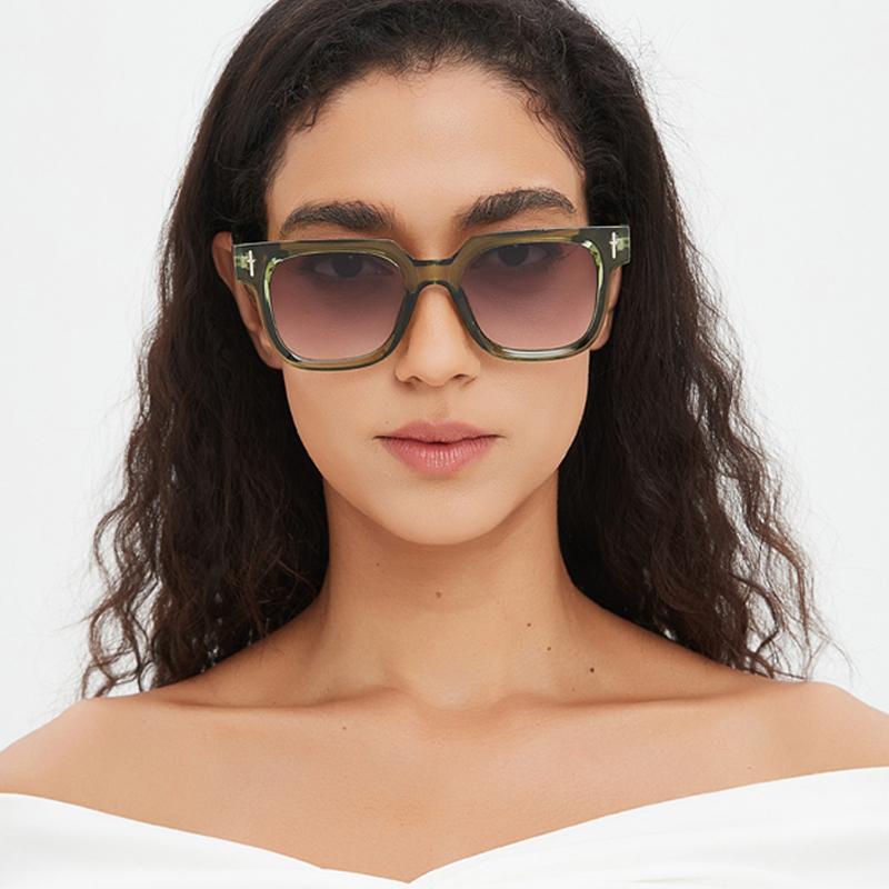 2PACK Retro Square Black Lens Sunglasses Women Luxury Brand Designer Fashion Rectangle Eyewear Men Outdoor  UV400