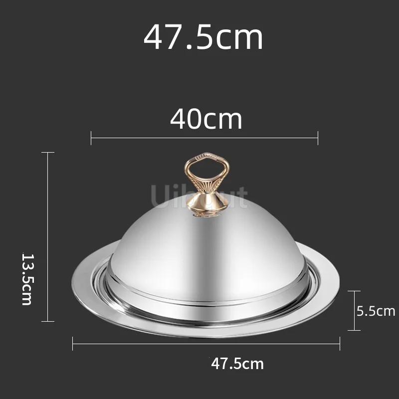 Big Dinner Dessert Plate with Lid Salad Plate Dinnerware Seafood Lobster Serving Dish Round Plate with Dome Cover Steak Tray