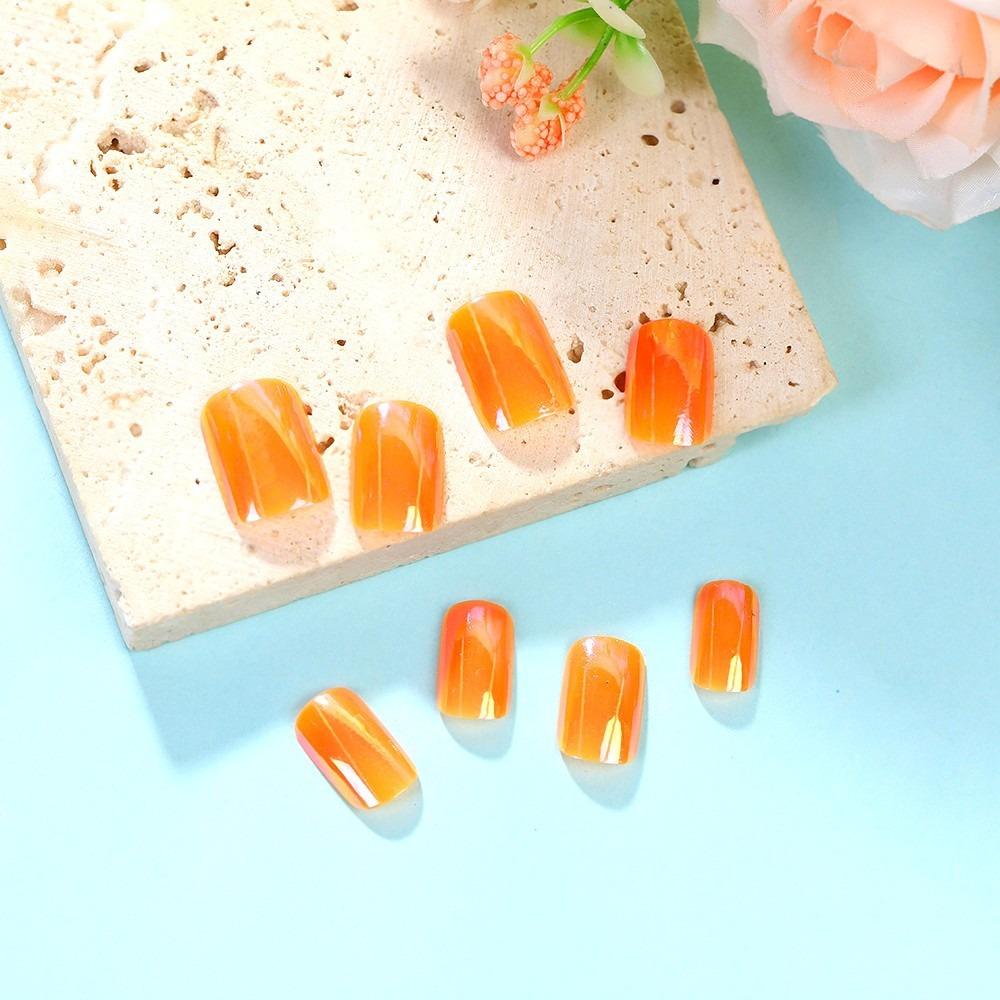 Čtvercové francouzské umělé nehty Nositelná manikúra Tipy na nehty Odnímatelné nalepovací nehty Ženy