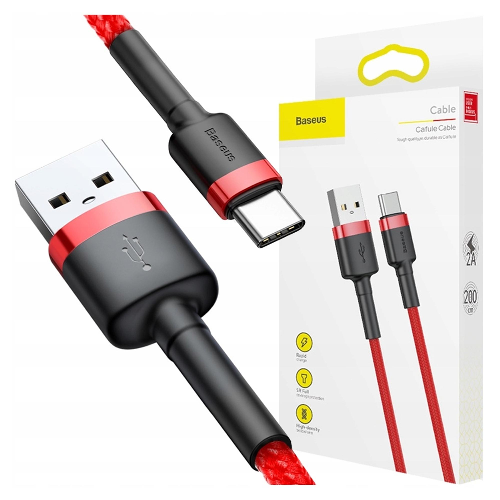 Baseus Cafule cable USB-C 2A 2m Red - Bild 6