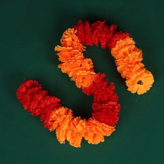 Diwali Marigold Garland Long Strands Artificial Flowers Hanging Pendants Thanksgiving