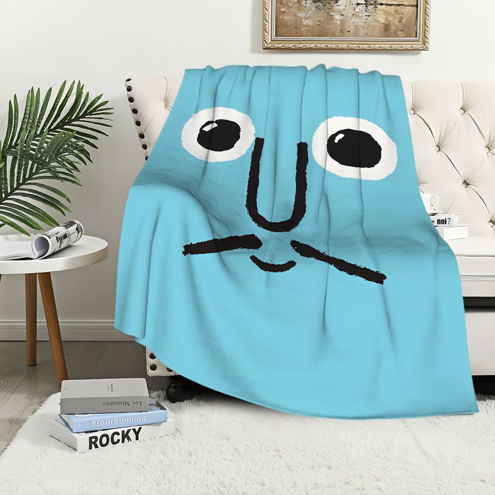 Blanket Funny For Soft Throw Art Blanket for Picnic Bed Sofa Home J-Jean Face Bedroom Fashion J-Jullien Cozy Warm Comfortable