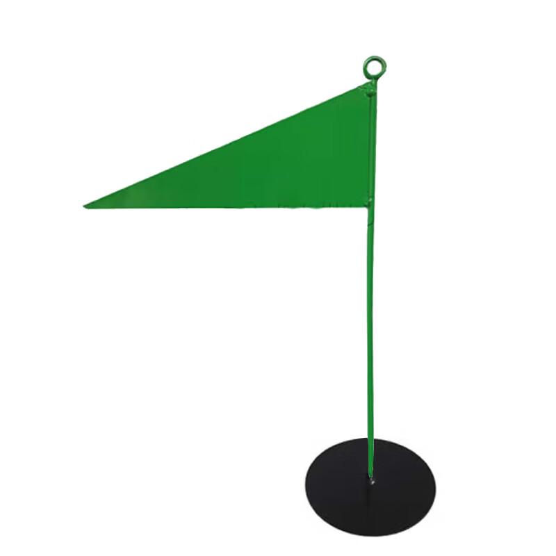 Green Sports Field Marking Pennant Flag with Iron Base