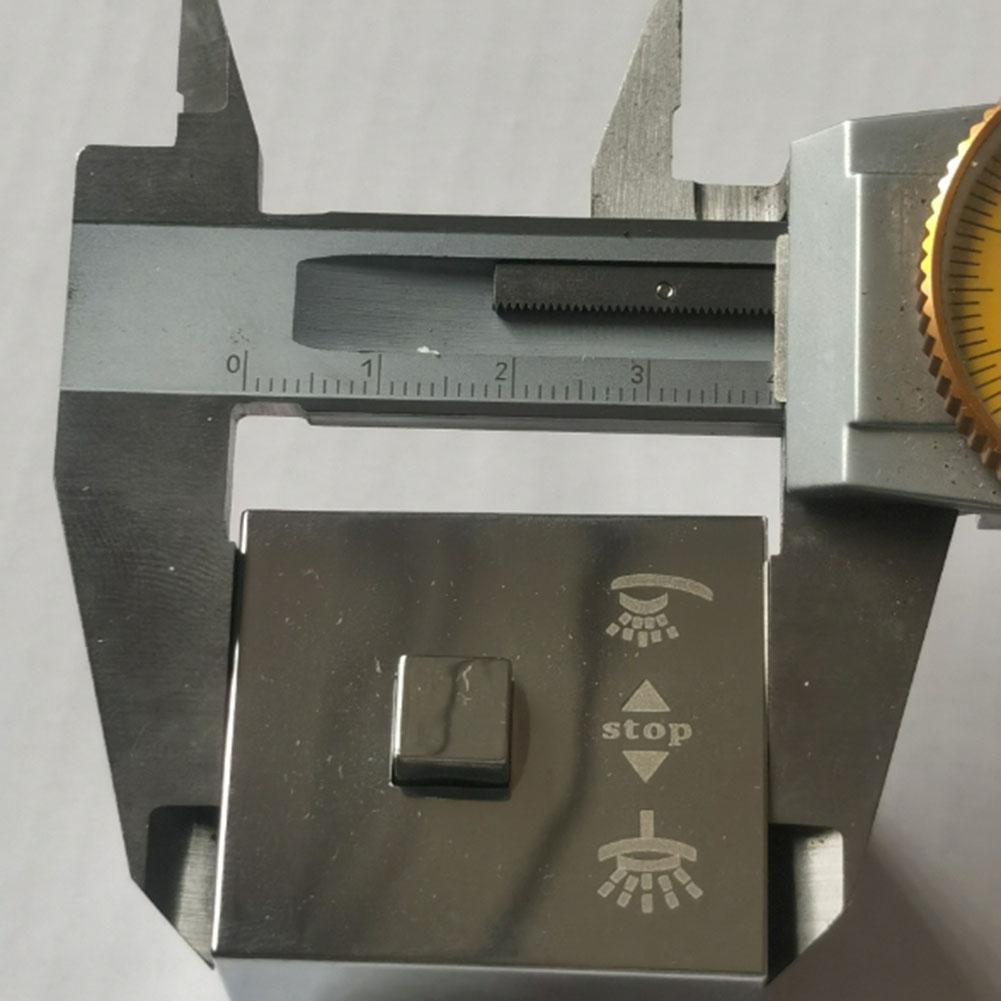 Set mit 2 quadratischen thermostatischen Duscharmatur-Griffknöpfen, kompatibel mit Badarmatur, Chrom-Finish, Ersatzgriffe