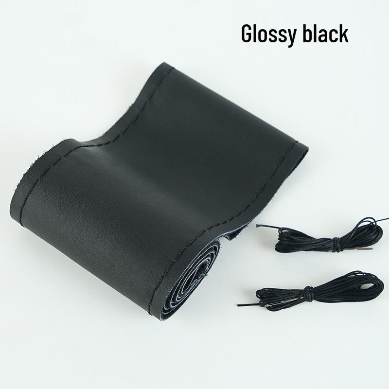 Genuine Leather All-Season Steering Wheel Cover 38cm