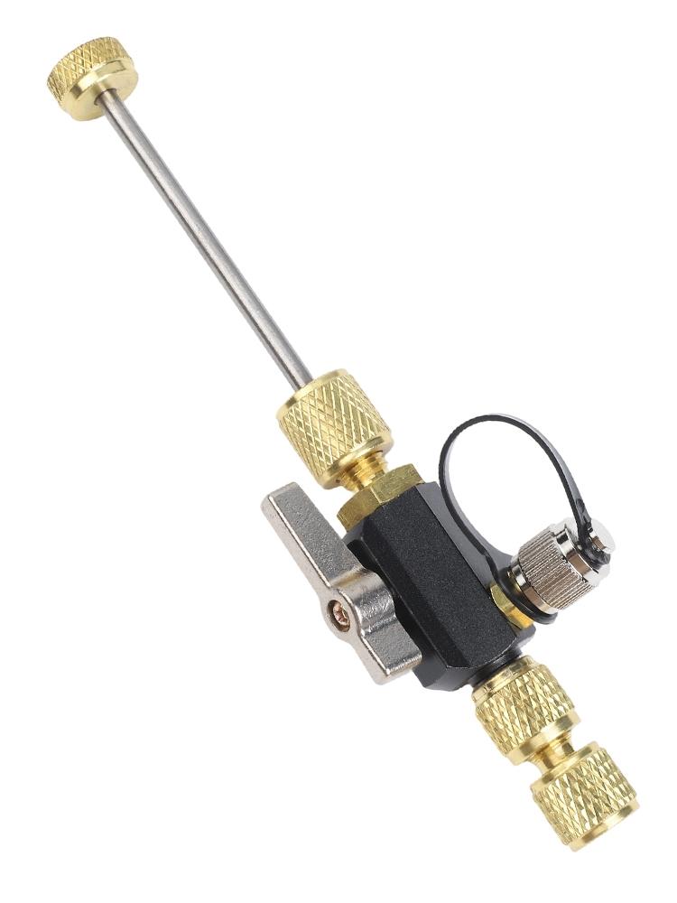 Vacuum-Rated Valve Core Removal Tool Black Compatible with R410A