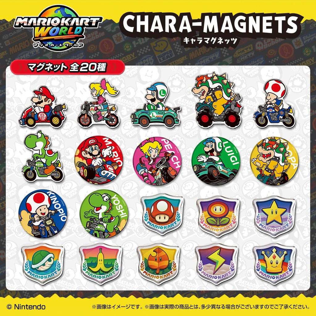 BANDAI Mario Kart World Chara Magnets Chewing Gum Candy Toys Set of (Box 14)