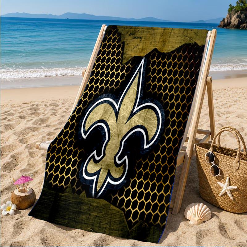 Who Dat Nation Football Beach Towel, Microfiber Beach Towel, Perfect For Pool, Beach, Travel, Home Decor Beach Party Fan gifts
