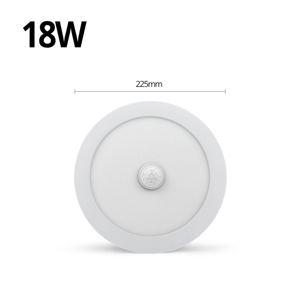 PIR Motion Sensor LED Ceiling Lights 6W 12W 18W Aluminum Shell Downlight Lamp 110V-220V For Home Entrance Stair Balcony Hallways