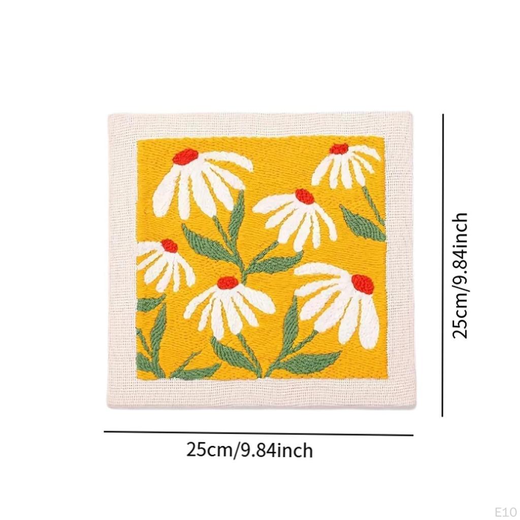 DIY Punch Pin Kits Stickerei Starter Kit handgefertigt 10''x10'' Projekte Materialien Home Decor Floral