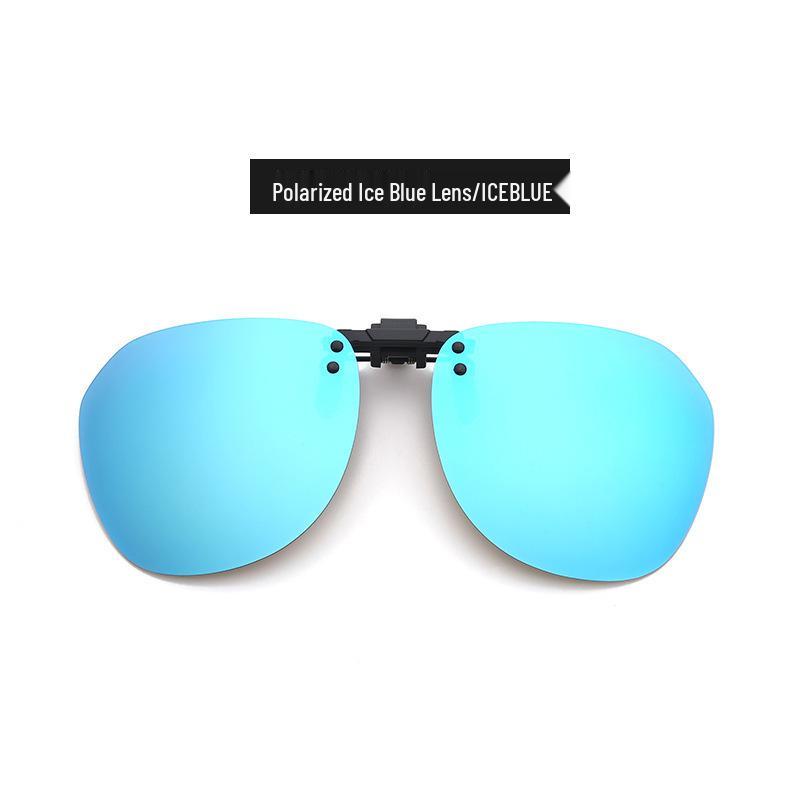 Polarized Flip-Up Clip-On Sunglasses for Men and Women with UV Protection Lenses for Nearsightedness