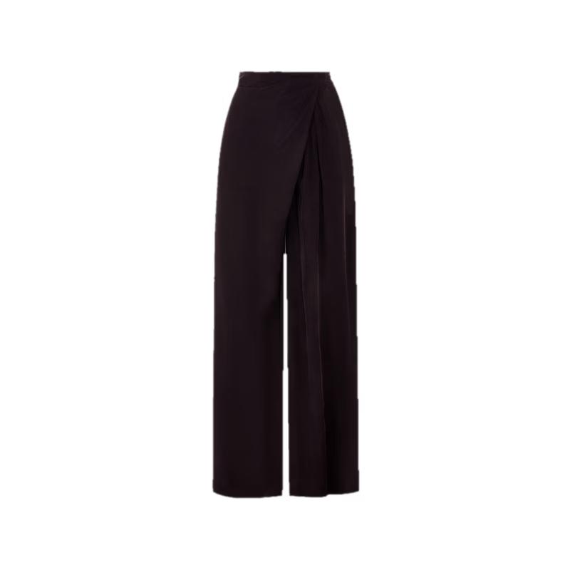 Langzi Twisted Knot High-Waist Wide-Leg Suit Pants M