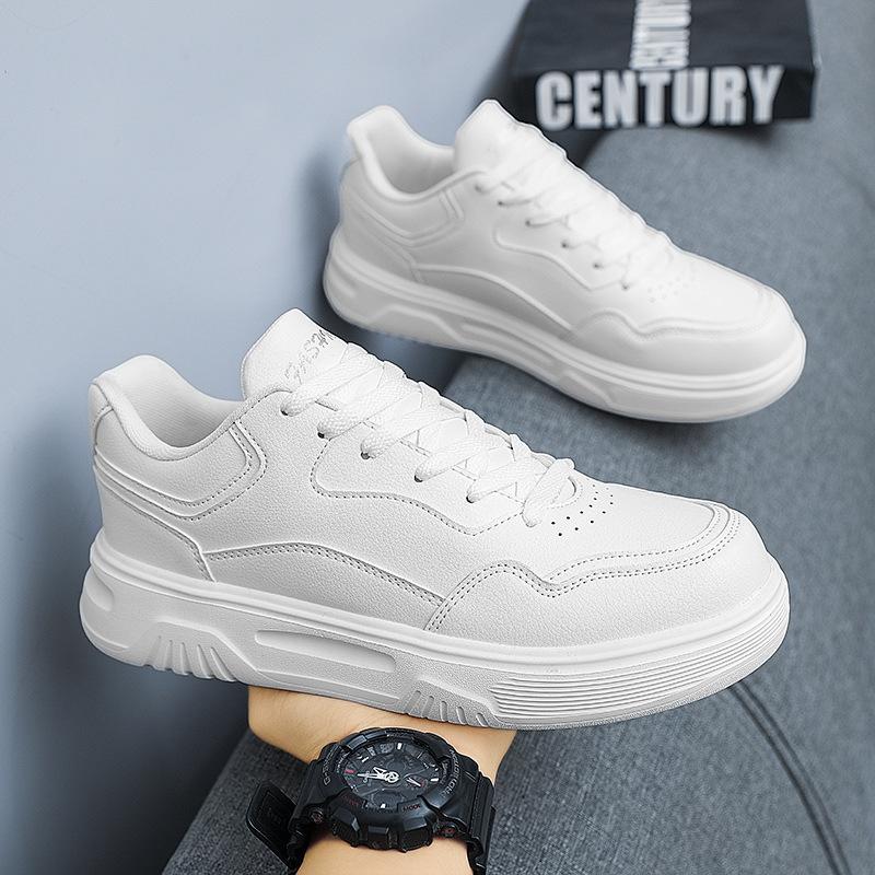 Spring new heightening shoes casual sports board shoes white shoes leather shoes 39